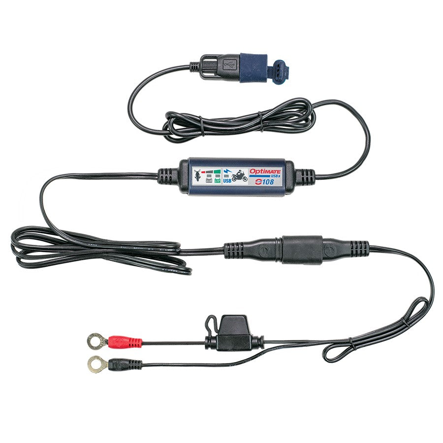 OPTIMATE SMART INLINE 3300MA USB CHARGER KIT W/ STANDBY MODE & VEHICLE BATTERY MONITOR