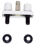 FAUCET W/ QUICK CONNECT 4IN 2 KNOB PLASTIC WHITE