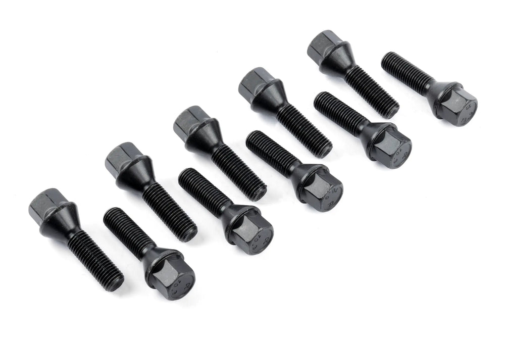 LUG BOLT KIT, CONE SEAT, M12x28mm, BLK