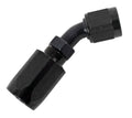 Fragola -6AN x 45 Degree P/S Hose End Aluminum - Black Only