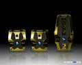 NRG Aluminum Sport Pedal M/T - Chrome Gold w/Black Rubber Inserts