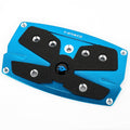 NRG Brushed Aluminum Sport Pedal A/T - Blue w/Black Rubber Inserts