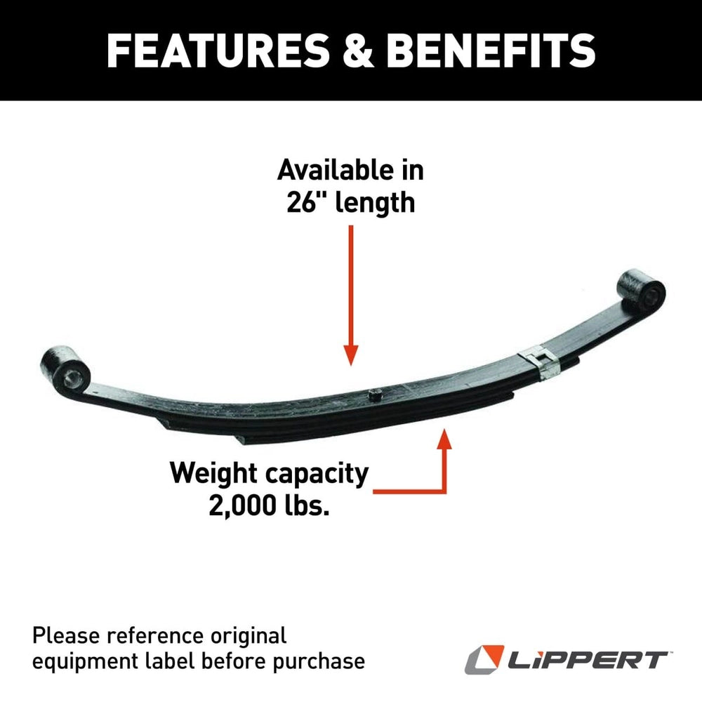 3LEAF DOUBLE EYE SPRING 2000LB 26IN 25.25IN 1.75IN 7224