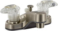 BATHROOM DIVERTER FAUCET 4IN 2 LEVER 1/4 TURN PLASTIC BRUSHED NICKEL
