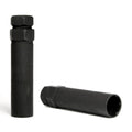 12MM X 1.25 4 LUG KIT SMALL DIAMETER BLACK CHROME (LUGS & KEY)