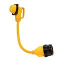 POWERGRIP MARINE DOGBONE 18IN 30AMRV COUPLER/30AF90DEG LOCK YELLOW/BLACK