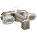 TUB DIV FAUCET W/ DSPUD 4IN 2 LEVER 1/4 TURN PLASTIC BRUSHED NICKEL