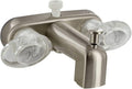 TUB DIV FAUCET W/ DSPUD 4IN 2 LEVER 1/4 TURN PLASTIC BRUSHED NICKEL