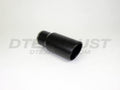 BLACK POWDER COATED 5IN ROLLED SLANT 12IN BLK EXHAUST TIP 4.00IN ID / 5.00IN OD