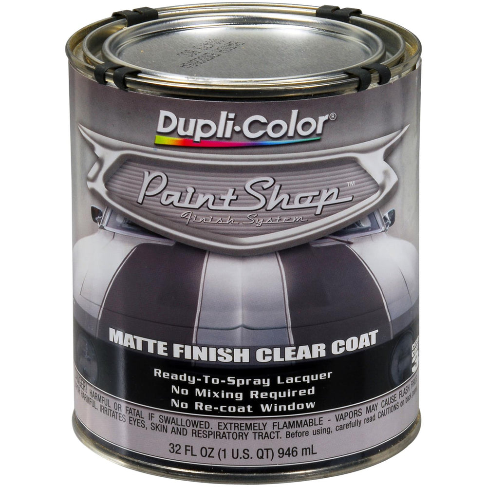 PAINT SHOP FINISH SYSTEM CLEAR TOP COAT; MATTE FINISH CLEAR COAT; 32 OZ. QUART
