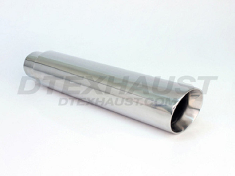 16IN SLANTED DOUBLE WALL SS EXHAUST TIP 2.25IN ID / 3.00IN OD
