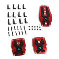 NRG Brushed Aluminum Sport Pedal M/T - Red w/Black Rubber Inserts