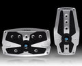 NRG Brushed Aluminum Sport Pedal A/T - Silver w/Black Rubber Inserts