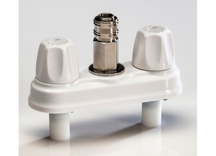 4IN QUICK DISCONNECT VALVE WHITE EMPIRE BRASS CARDED