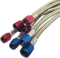 Nitrous Express - 3AN SS Braided Hose Red, 18 inch - 10019