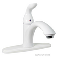 LEDGE FAUCET 4IN HIRISE TUBULAR 2 KNOB PLASTIC CHROME