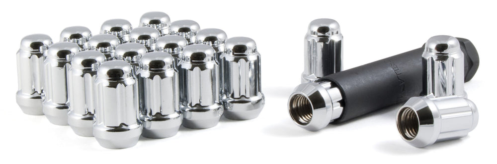 Wheel Install Kit: 20 lug set; 12mm X 1.5 thread size; cone seat; spline drive lug nuts