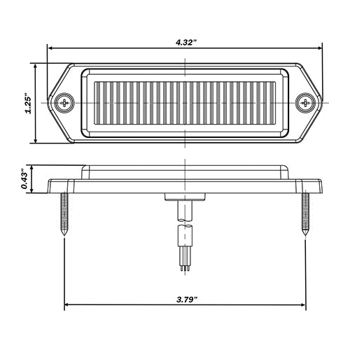 LED WARNING;6 DIODE;AMBER/CLEAR;IP6