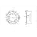 BikeMaster Honda Rear Steel Sprocket 525 42T - Black