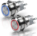 SWITCH PUSH BUTTON MOMENTARY SS BLU