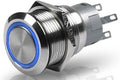 SWITCH PUSH BUTTON MOMENTARY SS BLU
