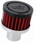 K&N Steel Base Crankcase Vent Filter/Breather 1in Vent OD x 2in OD x 1.5in Height