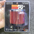 K&N Rubber Base Chrome Top Push-In Crankcase Vent Filter 3in OD x 2-1/2in H.
