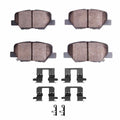 R1 13-25 Mitsubishi Asx (Mexico) Rear Semi Met Brake Pads and Hardware Kit