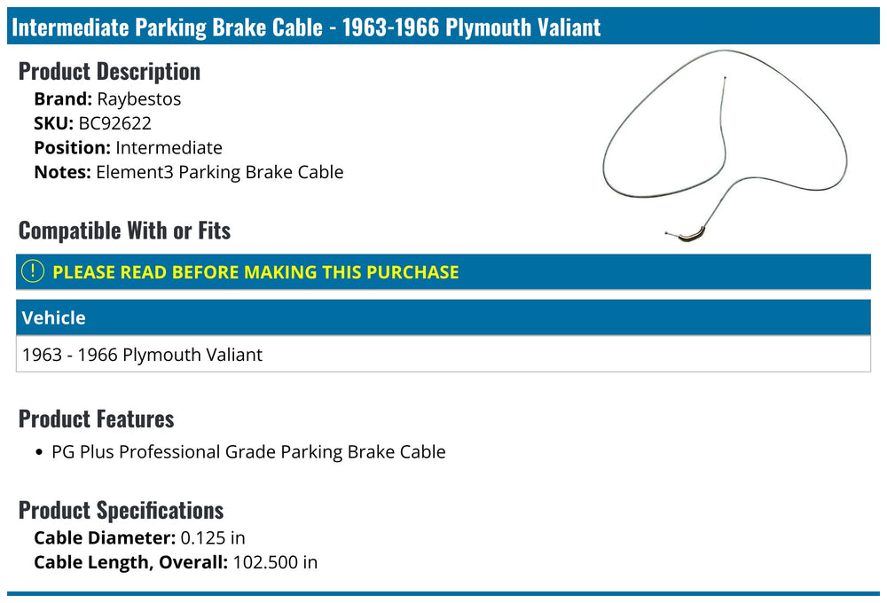 PARKING BRAKE CABLE