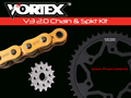 Vortex Racing Steel Front Sprocket 530 17 Tooth- Silver