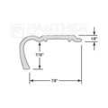 NON INSERT ROOF TRIM POLAR WHITE 16 FT