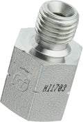 Gates Hydraulic Adapter Male Metric w/ O-Ring to Female Pipe NPTF - M12x1.5 to 1/4-18 Thread
