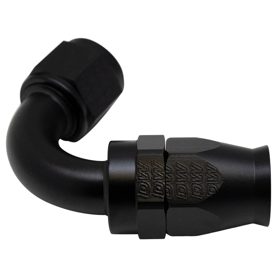 DeatschWerks 10 AN Female Flare Swivel (Incl Ferule/Olive) 120-degree Hose End PTFE anodized DW titanium