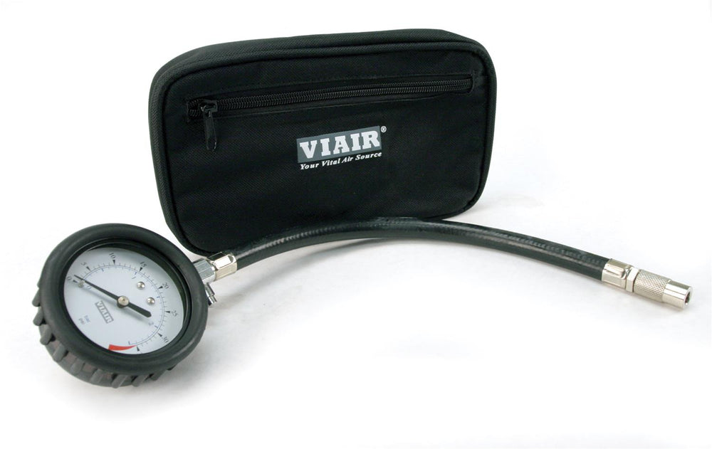 2.5IN TIRE GAUGE W/HOSE (0 TO 35 PSI WITH STORAGE POUCH)