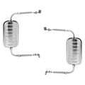 JR WEST COAST STAINLESS STEEL UNIVERSAL TRUCK MIRROR