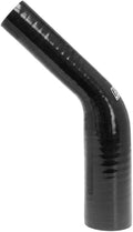 HPS Performance 1-1/8 - 1.25 ID High Temp 4-ply Reinforced Silicone 45 Degree Elbow Reducer Hose Black (28mm - 32mm ID)