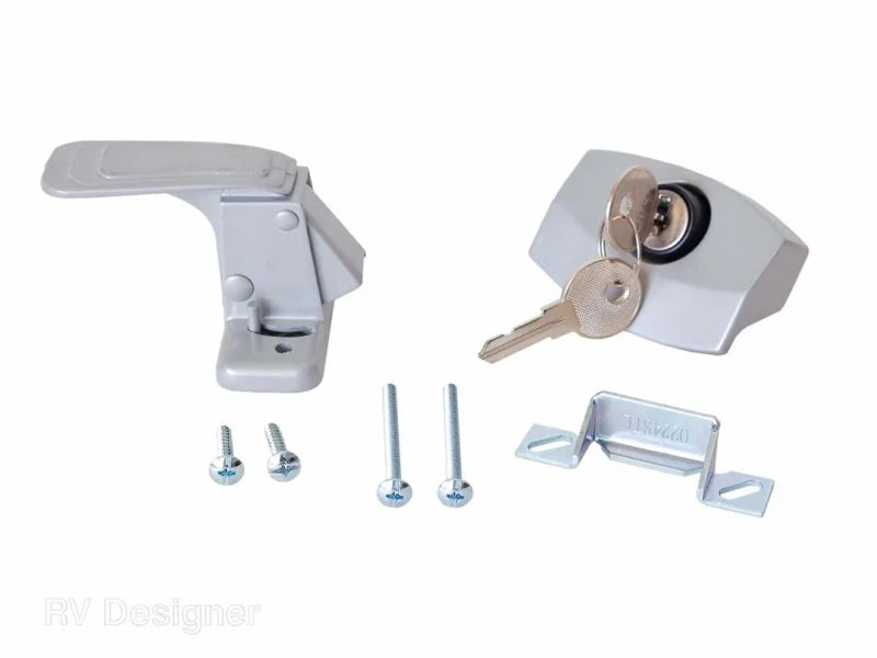 CAMPER DOOR LATCH LOCKING