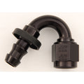 #6 150 Deg Push-On Hose End Black