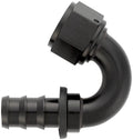 #6 150 Deg Push-On Hose End Black