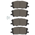 DFC 04-09 Toyota Highlander Hybrid Front 4000 Hybridynamic Brake Pads