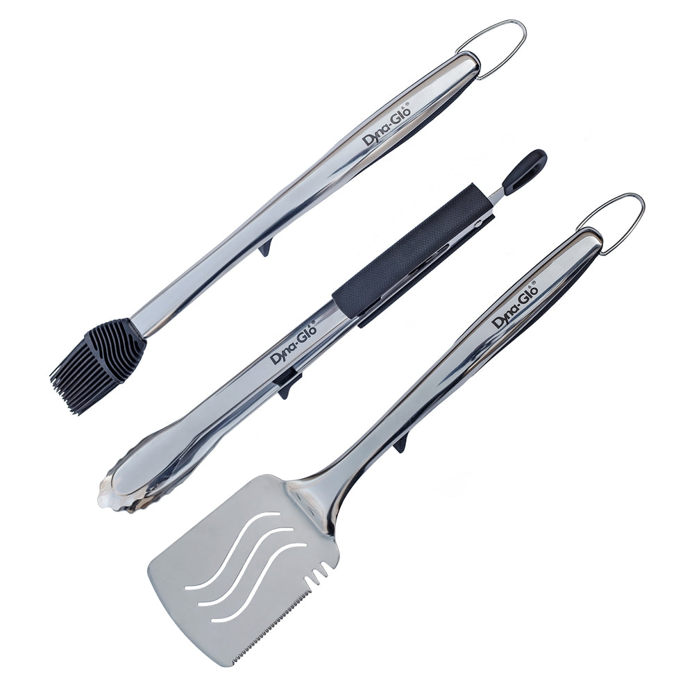 3 PIECE STAINLESS STEEL GRILL SET