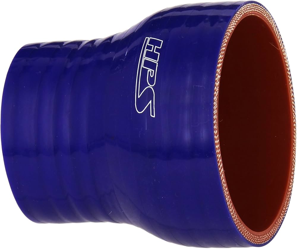HPS Performance 2 - 2.75 ID 3 Long High Temp 4-ply Reinforced Silicone Reducer Coupler Hose Blue (51mm - 70mm ID 76mm Length)