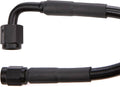 STRAIGHT 3 TO 90 DEGREE 3 18IN PRE ASSEMBLED BRAKE LINE BLACK