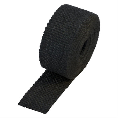 BLACK EXHAUST HEAT WRAP LOWERS UNDER HOOD TEMPERATURES AND INCREASES HORSEPOWER
