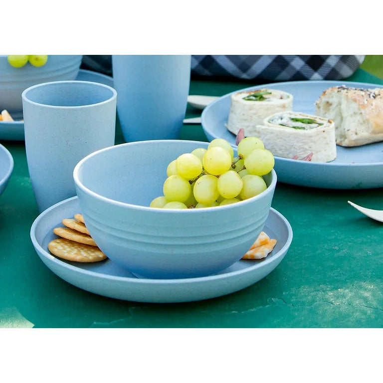 MICROWAVEABLE 8 PIECE PLATE SET DRIFTWOOD