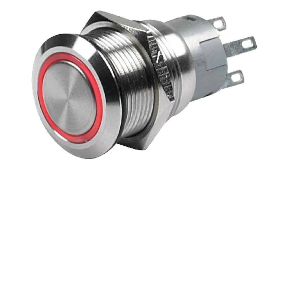 SWITCH PUSH BUTTON MOMENTARY SS RED