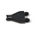 Russell Performance Billet Y-Block Adapter 3/8in SAE Quick Disconnect (2) -6AN Male Flare Black