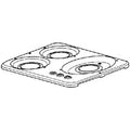 TOP 3-BURNER DROP-IN WH