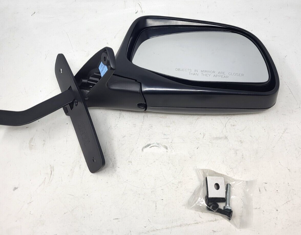 9296 FORD BRONCO/F150F350 RH MANUAL FOLDAWAY OE MIRROR BLACK W/CHROME COVER PADDLE DESIGN
