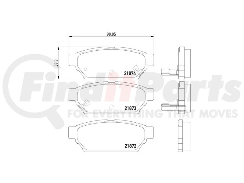 BRAKE PAD SET DISC BRAKE 8DB